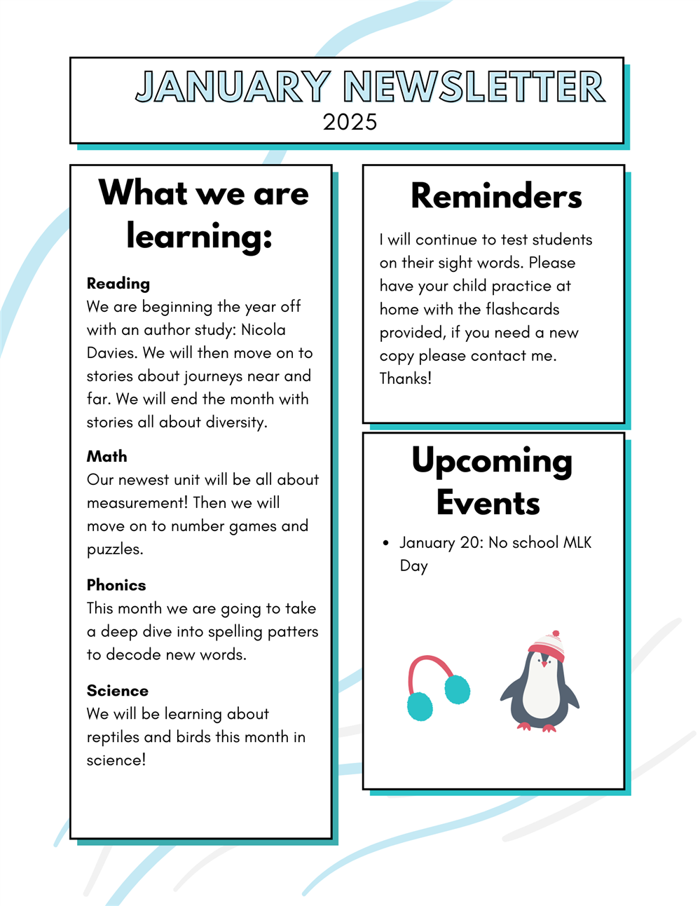 January 2025 Newsletter